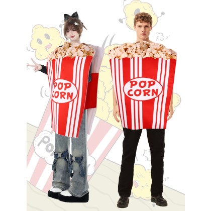 Halloween Party Costume Funny Food Popcorn Cosplay Costume