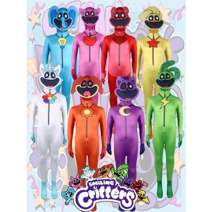 Poppy Playtime Smiling Critters Jumpsuit Halloween Group Cosplay Costume For Kids & Adult