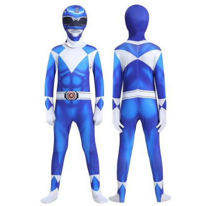 Halloween Blue Ranger Billy Cranston Jumpsuit Parent-child Cosplay Costume