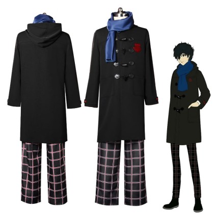 Persona 5 Ren Amamiya Winter Suit Halloween Cosplay Costume