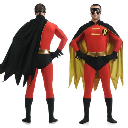 DC Batman Robin Cosplay Shorts Jumpsuit Halloween Adult  Costumes