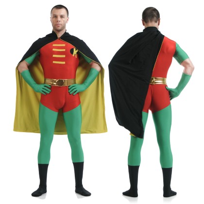 Teen Titans Robin Cosplay Jumpsuit Halloween Adult Amine Costumes