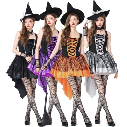 Halloween Costume Sexy Mesh Sling Witch Cosplay Costume