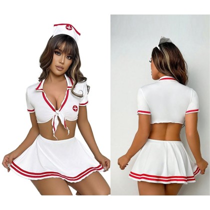 Halloween Sexy Nurse Dress Cosplay Game Uniform