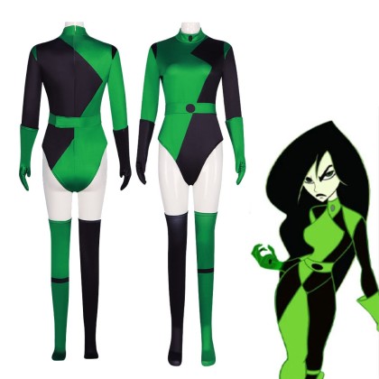 Shego Swimsuit  Set Halloween Kim Possible Printed Cosplay Costume