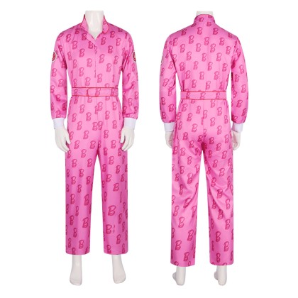 Barbie Movie Ken Pink Jumpsuit Cosplay Costume