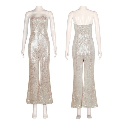 Barbie Movie Disco Sequin Jumpsuit Cosplay Costume