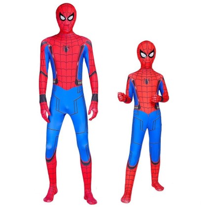 Halloween Parent-Child Cosplay Costume Spider-Man Homecoming Onesie Printed Suit