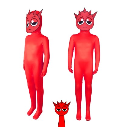  Halloween Parent-child Costume Sprunki Incredibox Raddy Cosplay Jumpsuit 