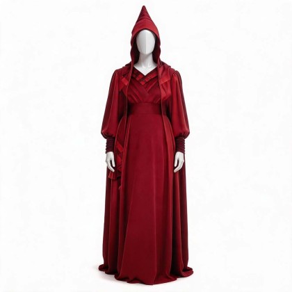 Talzin Red Hooded Robe