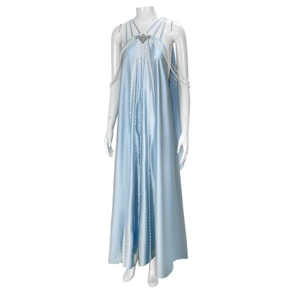 Light Blue Pleated Dress