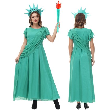 Halloween Party Statue of Liberty Character Cosplay Costume