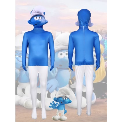 Hallloween Costume The Smurfs Jumpsuit Parent-child Cosplay Costume