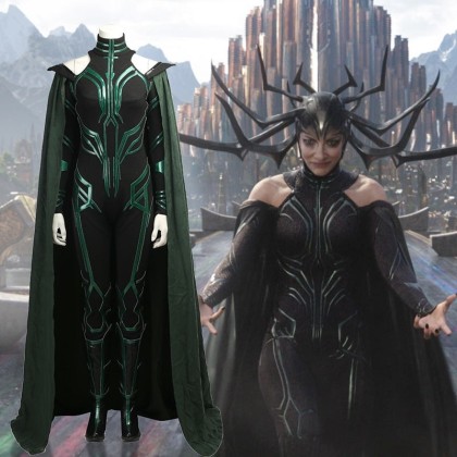 Thor Ragnarok Hela Cosplay Costume Deluxe Jumpsuit Version B