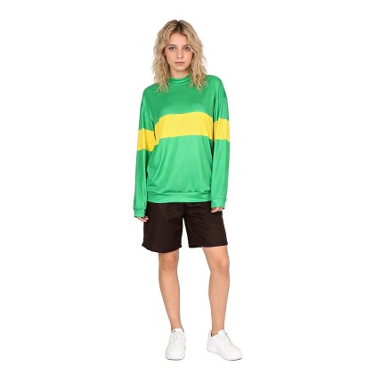 Chara Green Striped Sweater