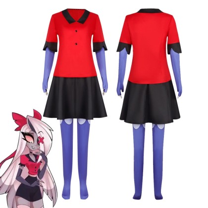 Hazbin Hotel Vaggie Cosplay Suit For Halloween Adult Female Costumes
