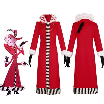  Halloween Adult Male Costumes Hazbin Hotel Valentino Red Cosplay Suit