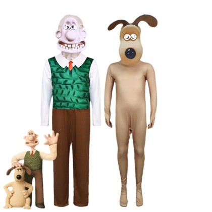 Wallace & Gromit Cosplay Halloween Rave Parent-child Costume