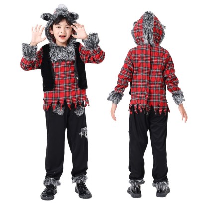 Werewolf Kids Halloween Party Cosplay Costume