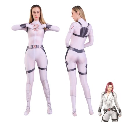 Black Widow Natasha White Widow Printed Suit Halloween Parent-child Cosplay Costume