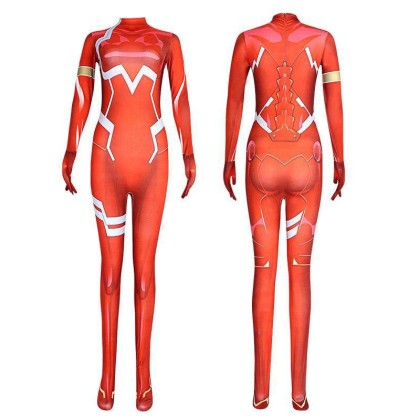 DARLING in the FRANXX Zero Two Printed Suit For Halloween Adult Cosplay Costume
