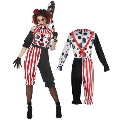 Halloween Circus Zombie Clown Party Cosplay Costume