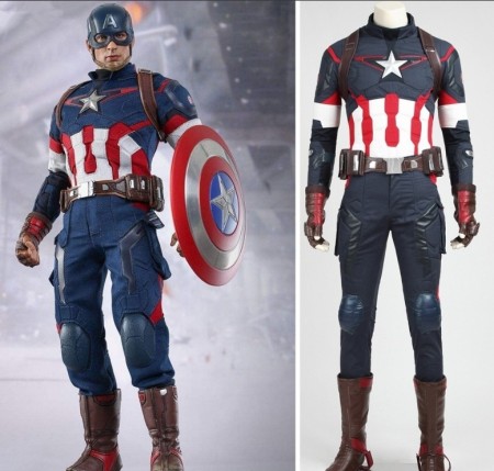 Avengers 2 Age of Ultron Captain America Cosplay Costumes