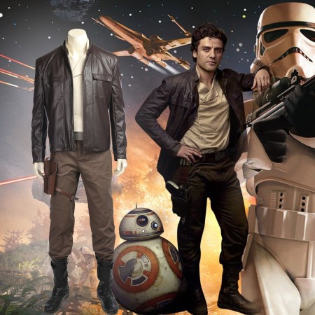 Star Wars 8 The Last Jedi Poe Dameron Cosplay Costume