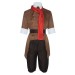 Mako Brown Jacket With Red Scarf