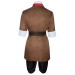 Mako Brown Jacket With Red Scarf