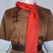 Mako Brown Jacket With Red Scarf