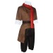 Mako Brown Jacket With Red Scarf