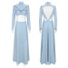 Blue Cutout Gown
