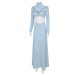 Blue Cutout Gown