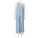 Light Blue Pleated Dress