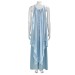 Light Blue Pleated Dress