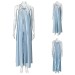 Light Blue Pleated Dress