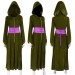 Green Velvet Hooded Dress