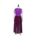 Deep Purple Dress With Flower Wreath