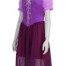 Deep Purple Dress With Flower Wreath