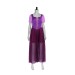 Deep Purple Dress With Flower Wreath