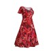 Widow's Bay Red Floral Dress