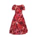 Widow's Bay Red Floral Dress