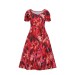 Widow's Bay Red Floral Dress