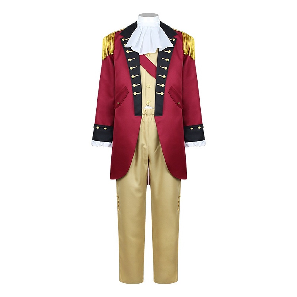 George Washington colonial military suit red