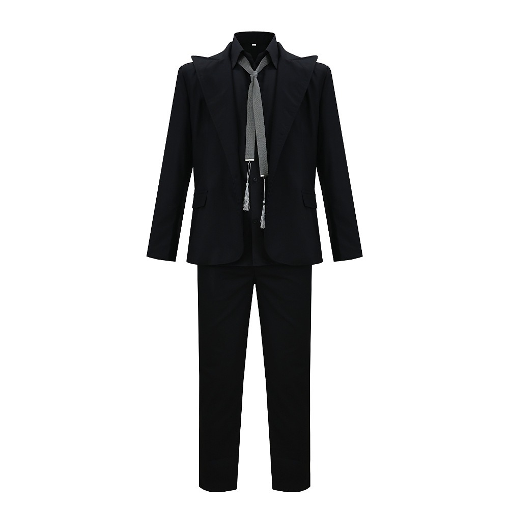 Good Omens Crowley black demon suit cosplay costume set
