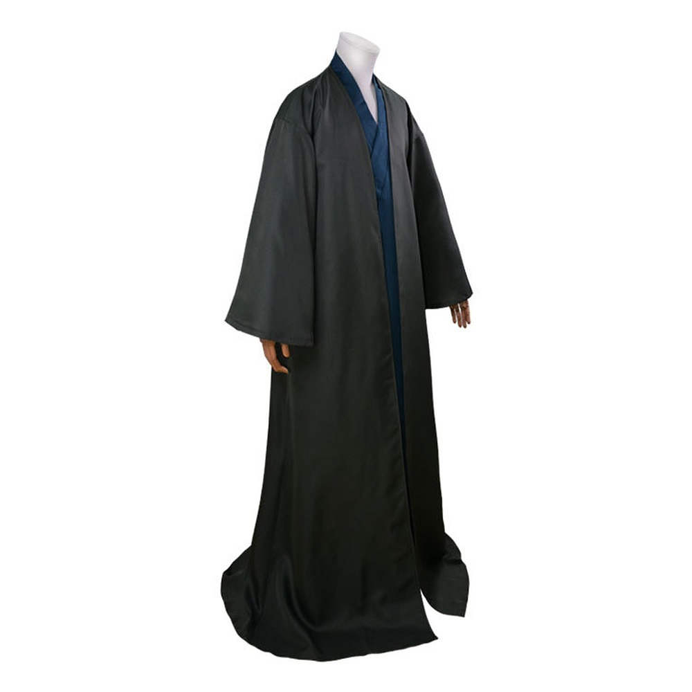 Voldemort dark-green robe with teal inner layer, front view