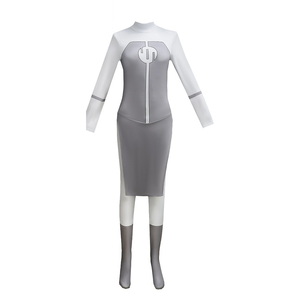 Invincible Anissa cosplay costume white and grey Viltrumite battle suit