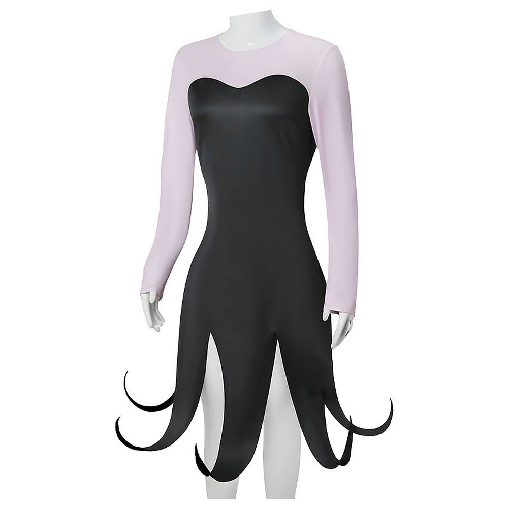 Ursula black tentacle dress cosplay costume with lavender sleeves