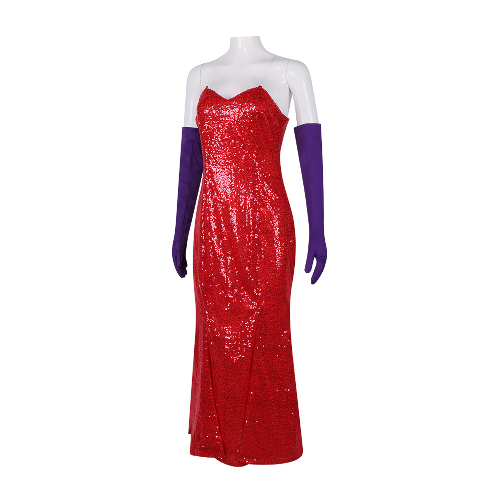 Jessica Rabbit red sequin dress